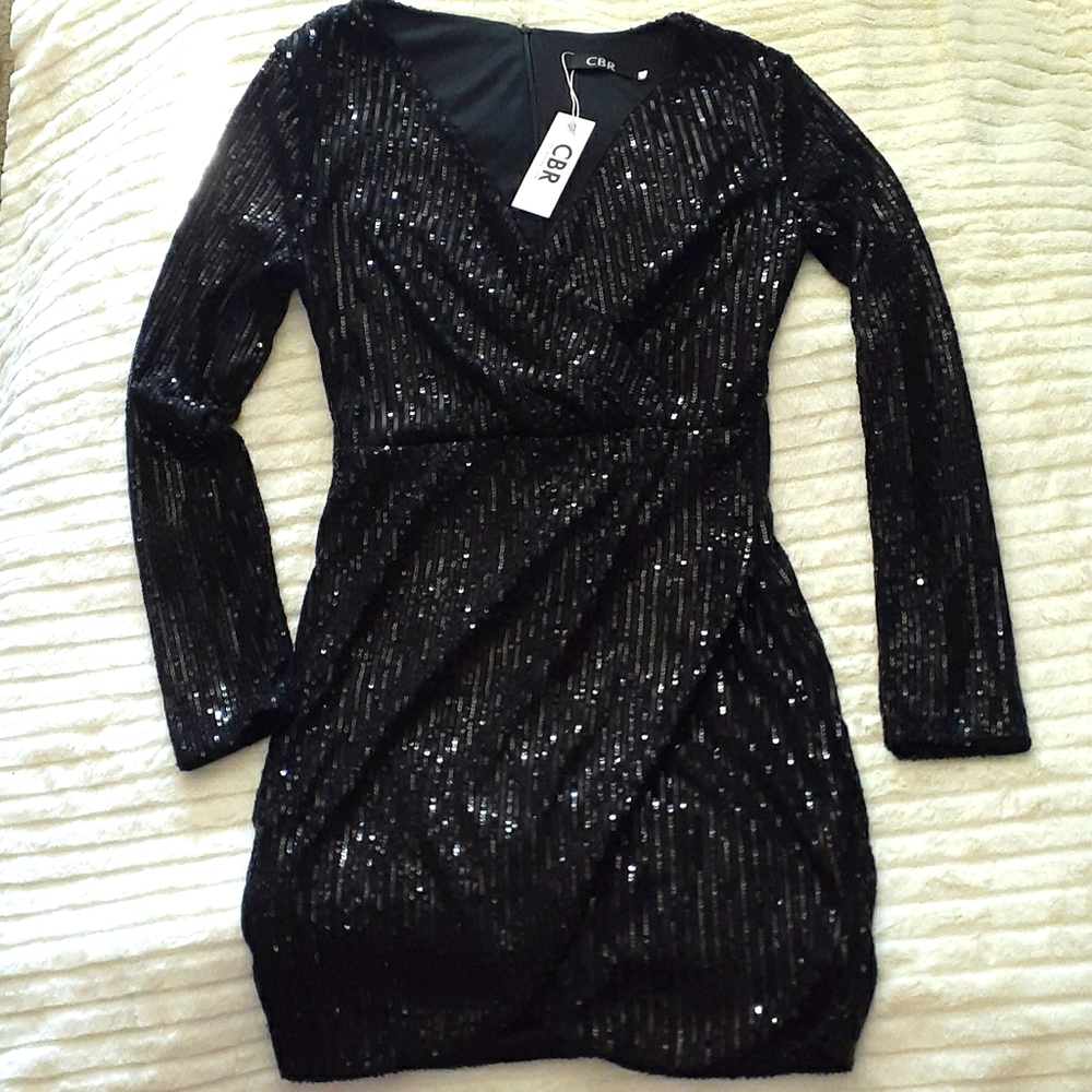 Black Sequin CBR Dress